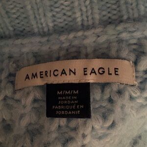 American Eagle Outfitters Light Blue Knit Sweater